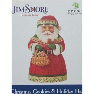 Jim Shore Heartwood Creek Christmas Pint Size Santa w/Cookies Figurine 6012965